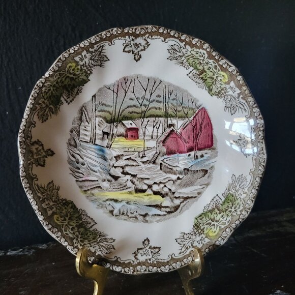 Vintage Johnson Brothers The Friendly Village Cup and Saucer "Sugar Maples" - Picture 3 of 13